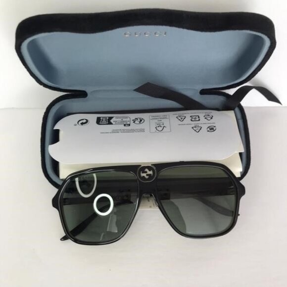 Gucci Gg0734s 004 Square Aviator Negro Acetato Original - Picture 6 of 9